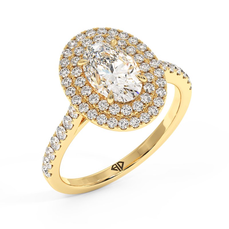 18K Yellow Gold Eva Engagement Ring
