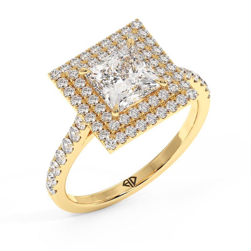 18K Yellow Gold Eva Engagement Ring