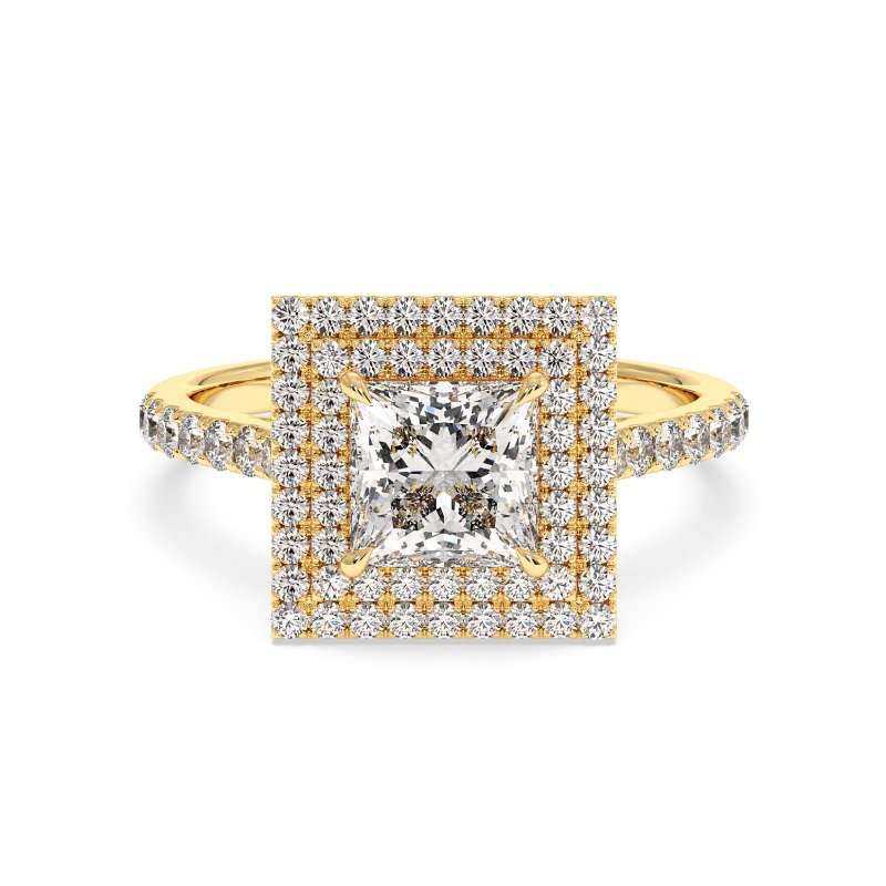 18K Yellow Gold Eva Engagement Ring