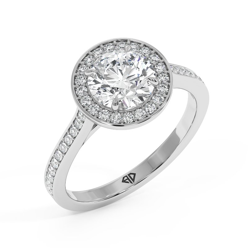 18K White Gold Lucia Engagement Ring