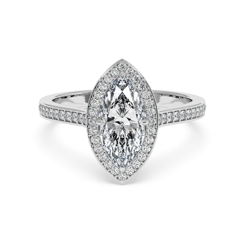 18K White Gold Lucia Engagement Ring