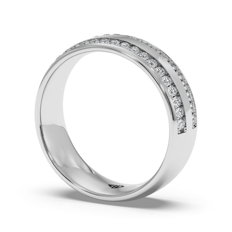 Platinum Hercules Diamond Wedding Band