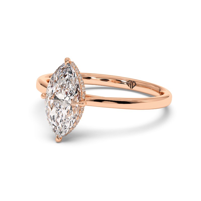 18K Rose Gold Aaliyah Engagement Ring