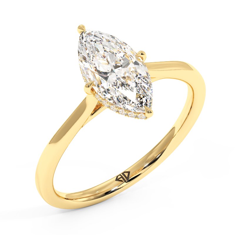 18K Yellow Gold Aaliyah Engagement Ring