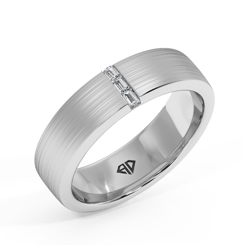 Platinum Cleon Diamond Wedding Band