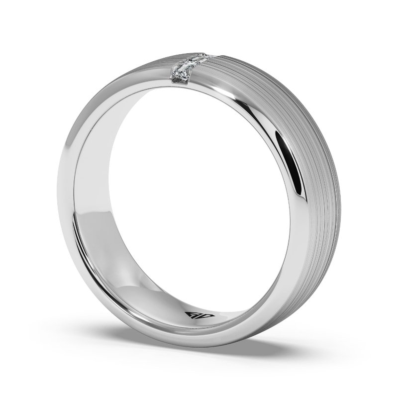 Platinum Cleon Diamond Wedding Band