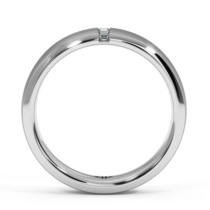Platinum Cleon Diamond Wedding Band