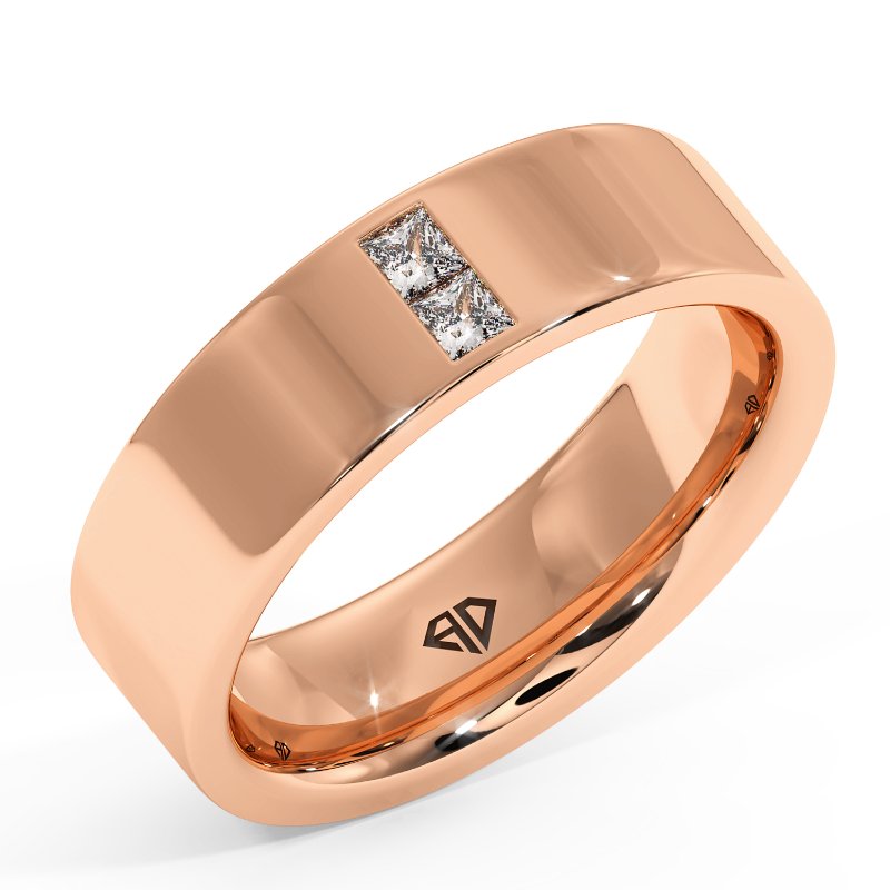 18K Rose Gold Ayan Diamond Wedding Band