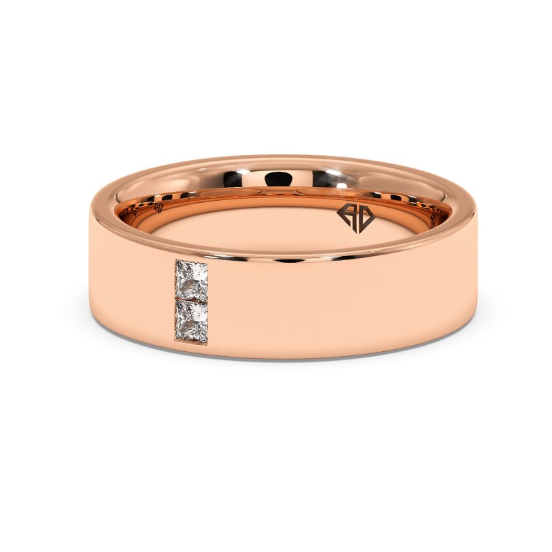 18K Rose Gold Ayan Diamond Wedding Band