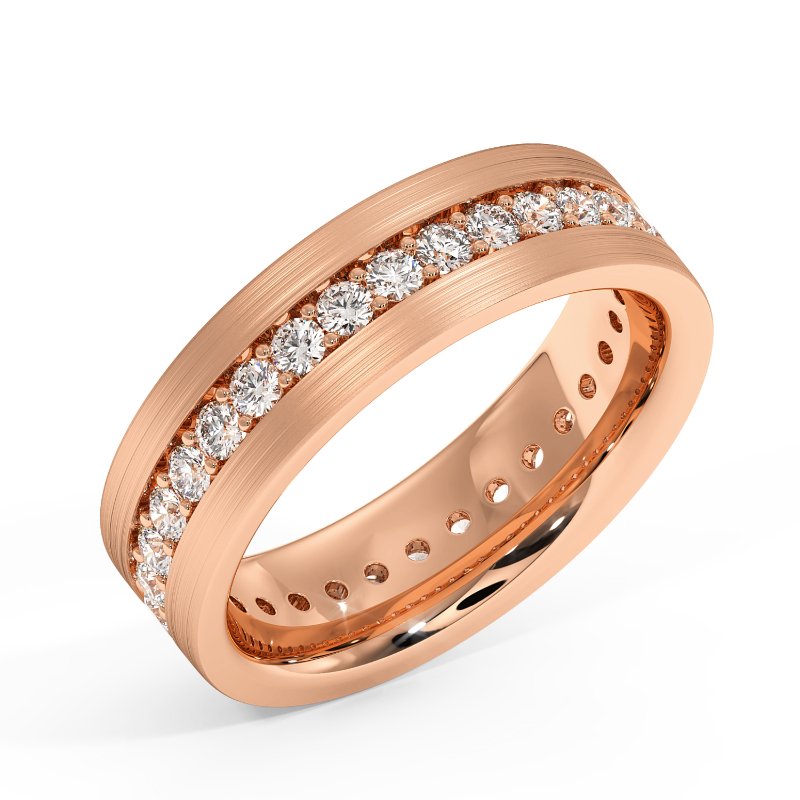9K Rose Gold Sebastian Diamond Wedding Band