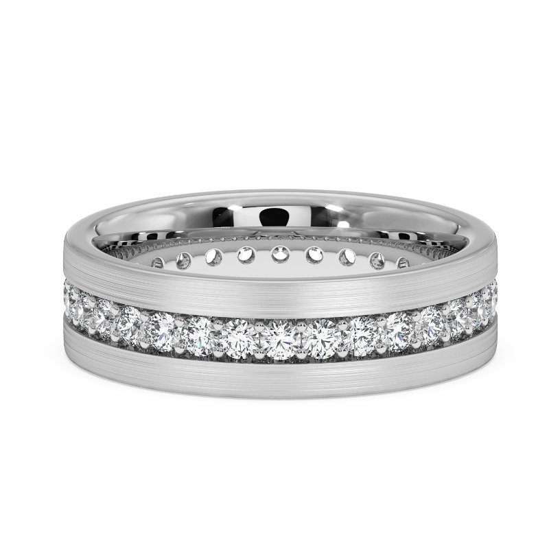 9K White Gold Sebastian Diamond Wedding Band