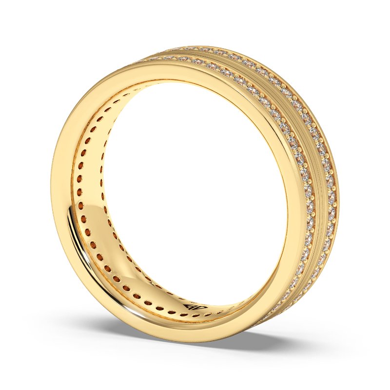 9K Yellow Gold Kai Diamond Wedding Band