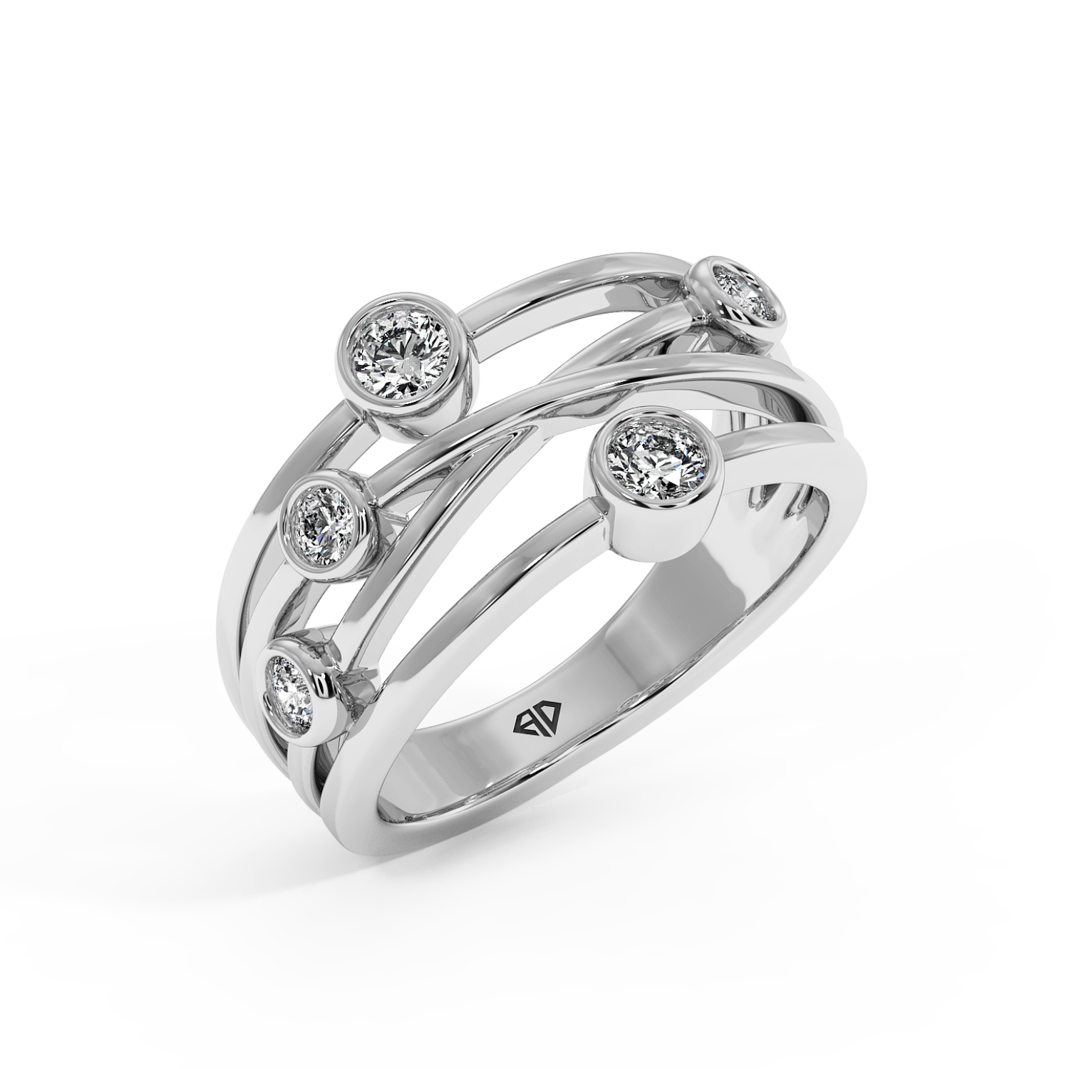 Platinum Bubble Ring