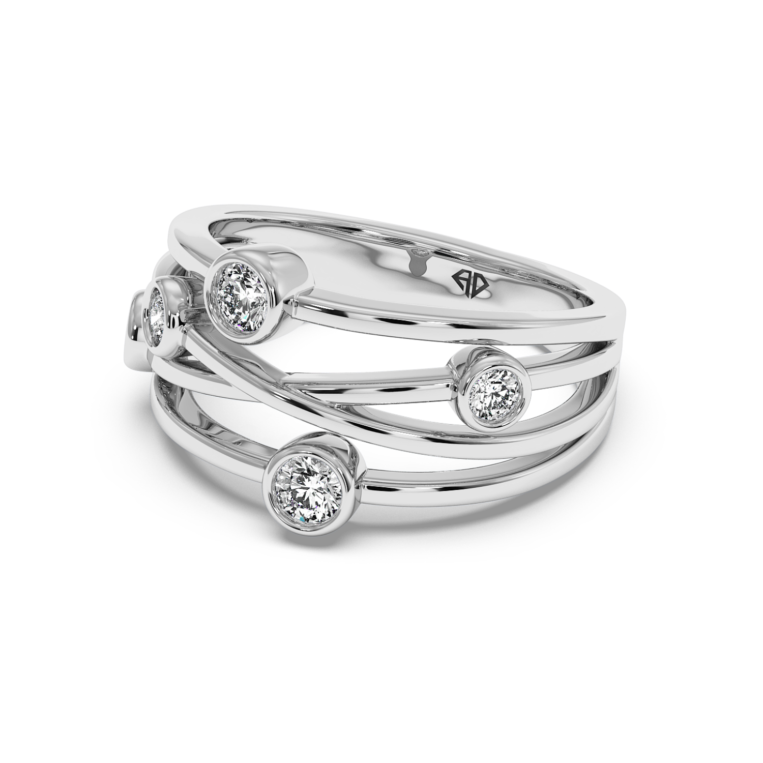 Platinum Bubble Ring