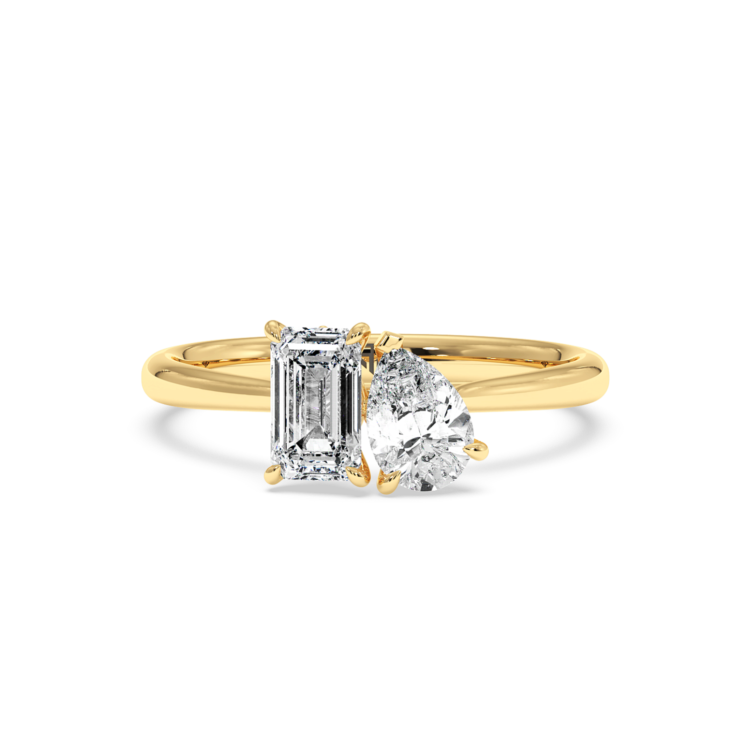 18K Yellow Gold RING-070 Engagement Ring