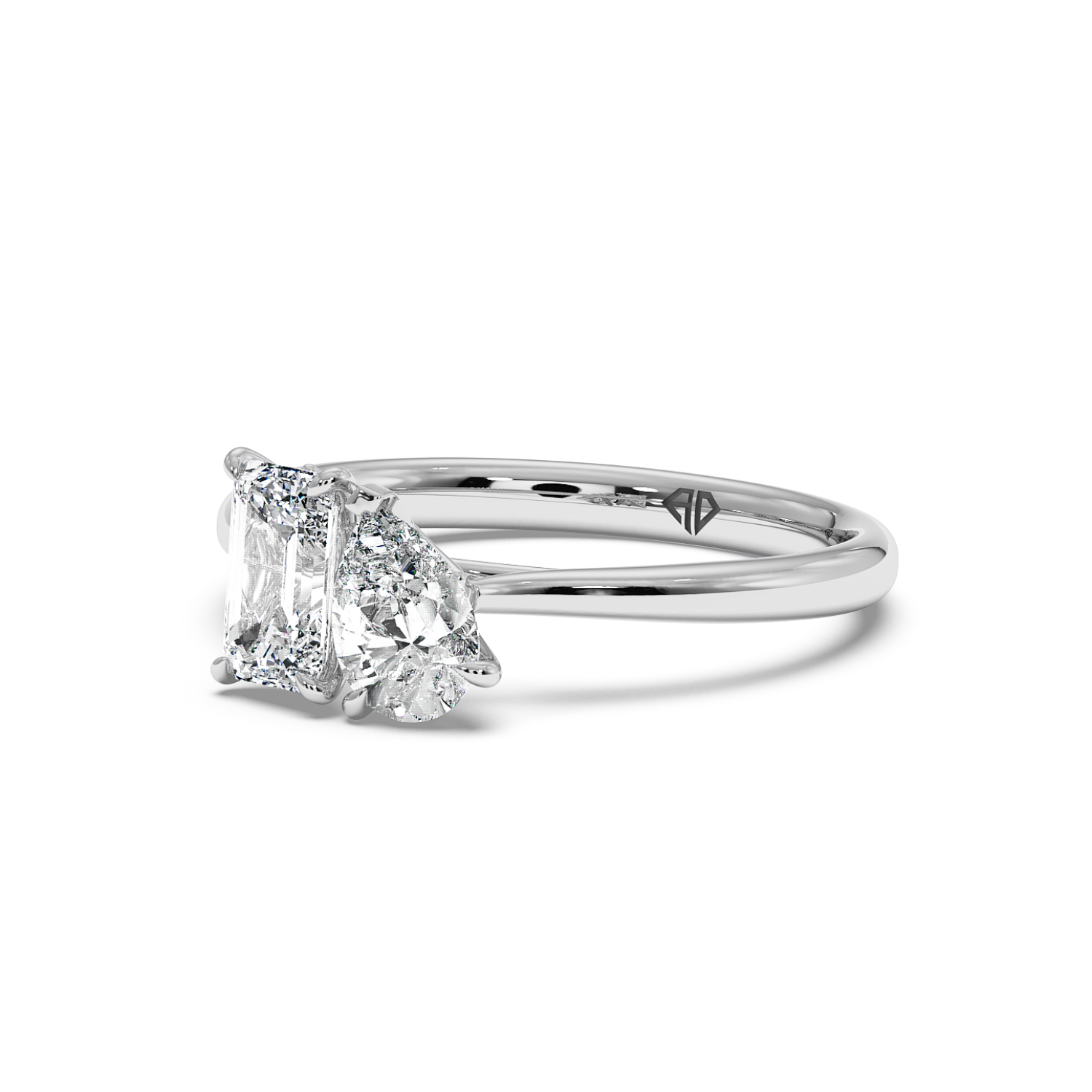 18K White Gold RING-070 Engagement Ring