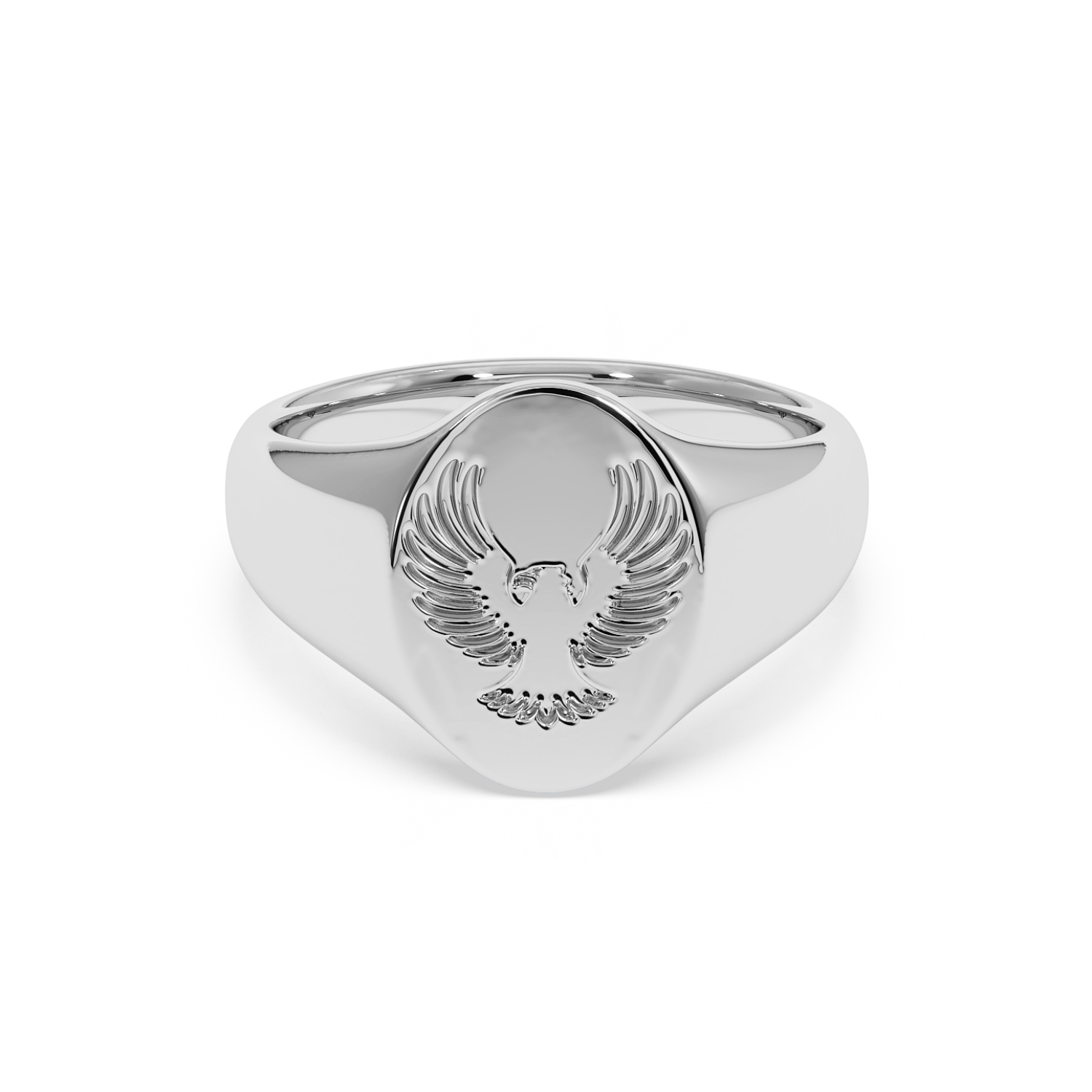 18K White Gold RING-075 Segnet Ring