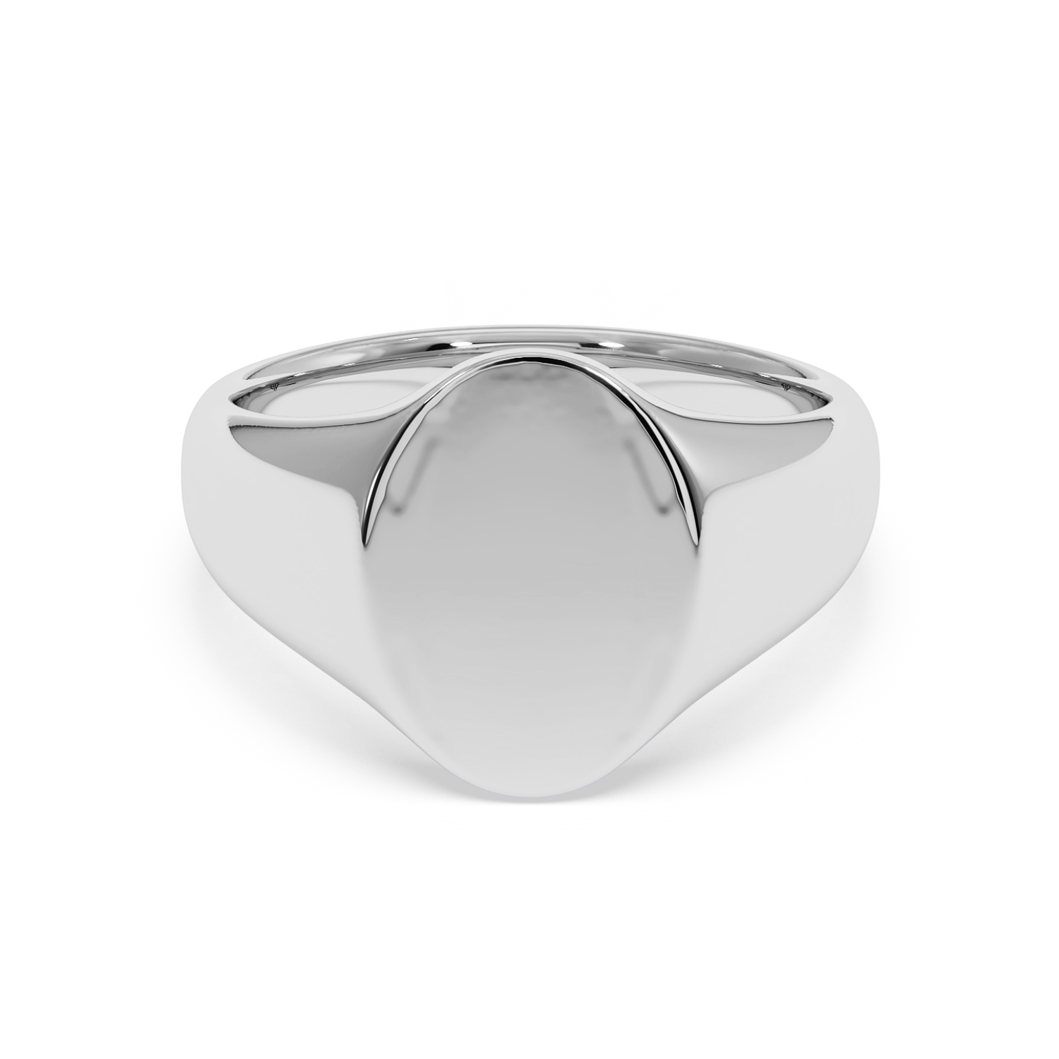 18K White Gold RING-087 Segnet Ring