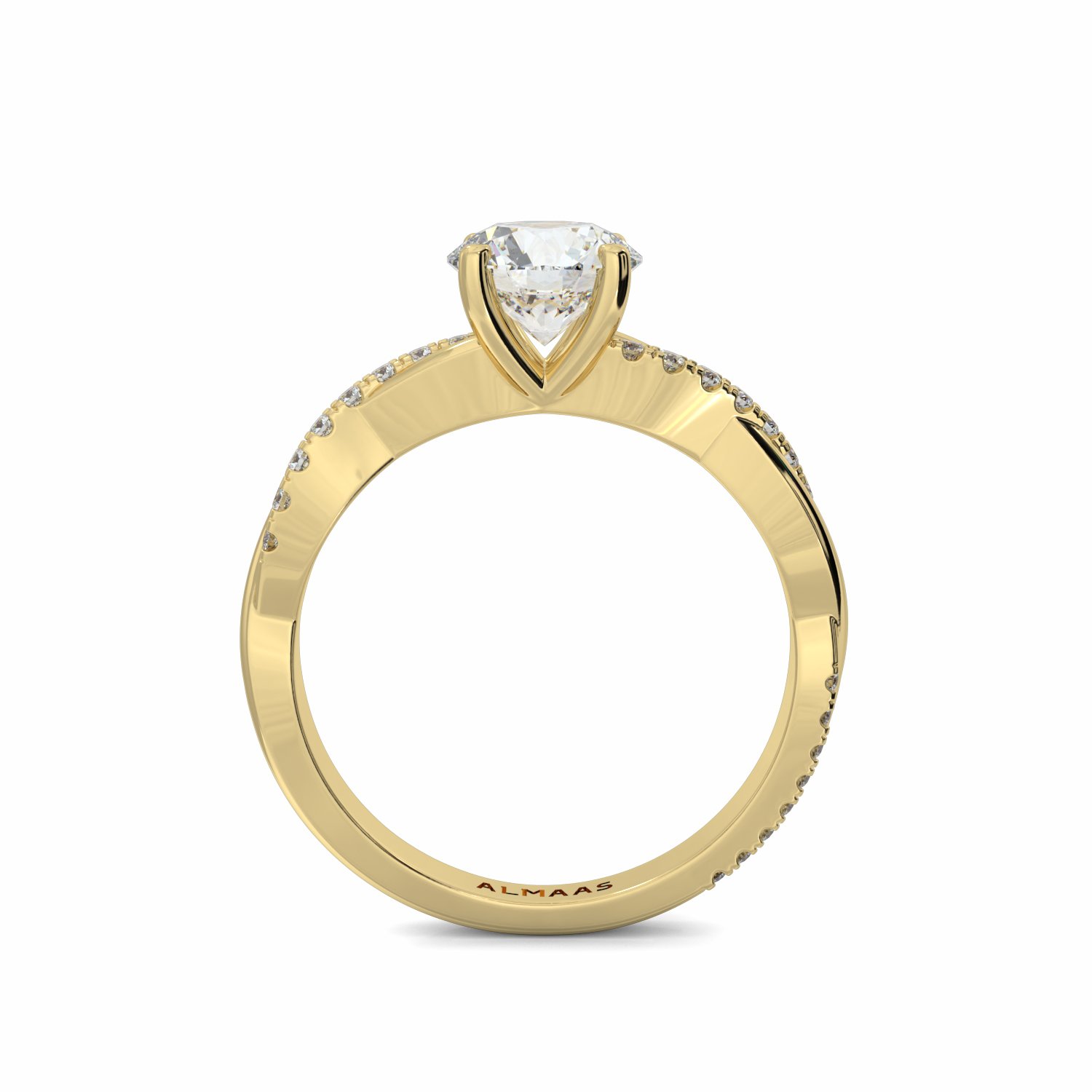 18K Yellow Gold River Engagement Ring