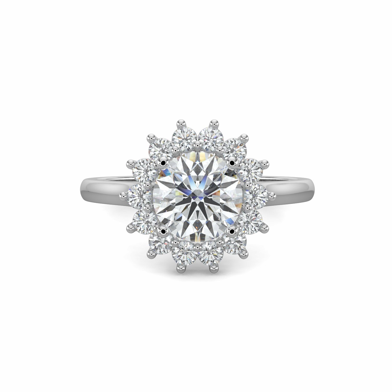 18K White Gold Flora Engagement Ring