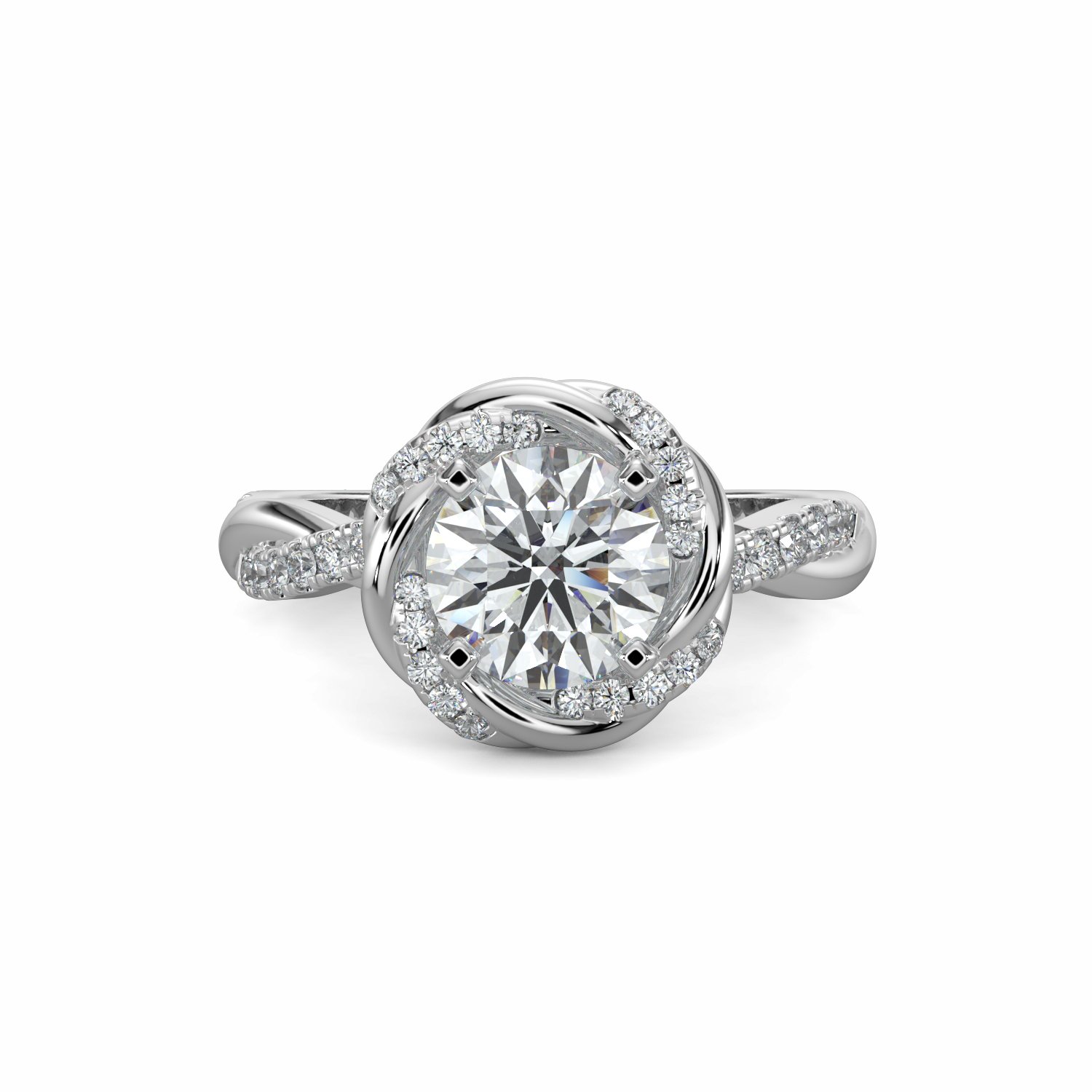 18K White Gold Oceana Engagement Ring