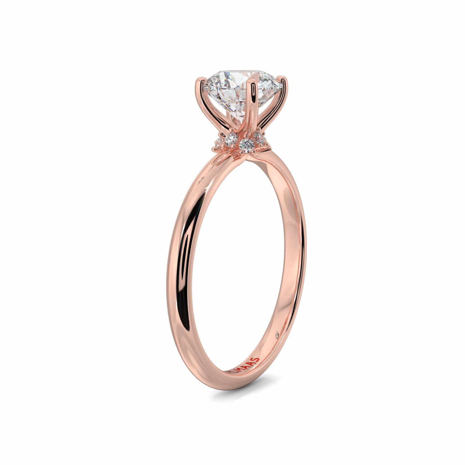 18K Rose Gold Delilah Halo Engagement Ring