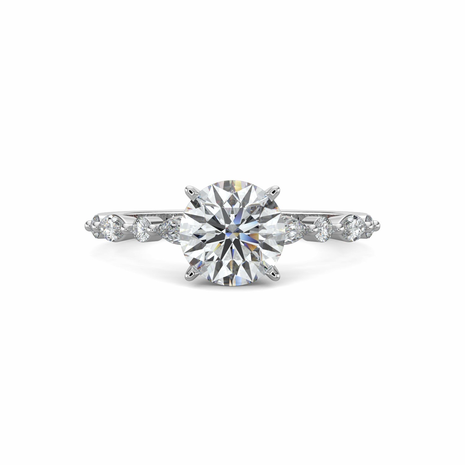 18K White Gold Viola Engagement Ring