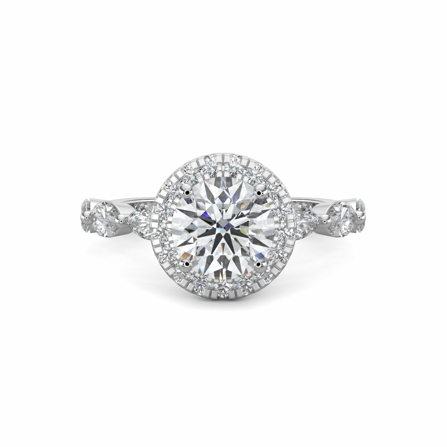 18K White Gold Raisah Engagement Ring