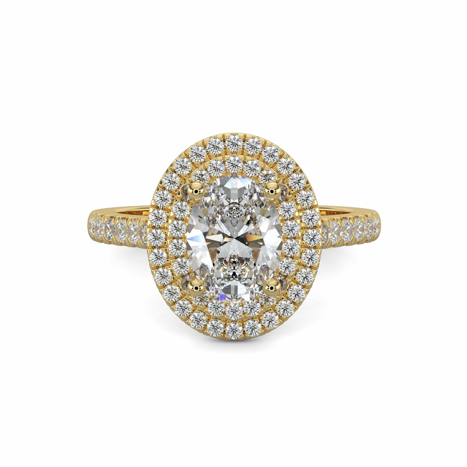 18K White Gold June Engagement Ring