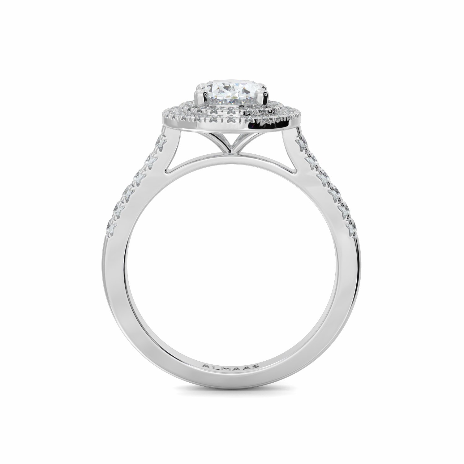 18K White Gold June Engagement Ring