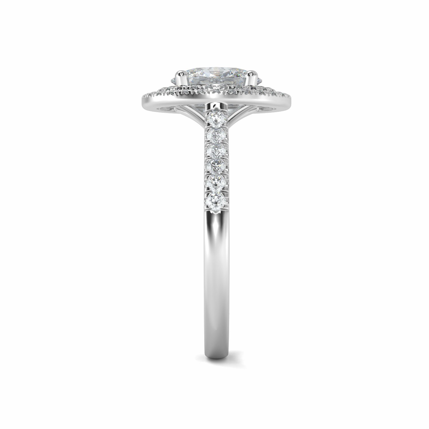 18K White Gold June Engagement Ring