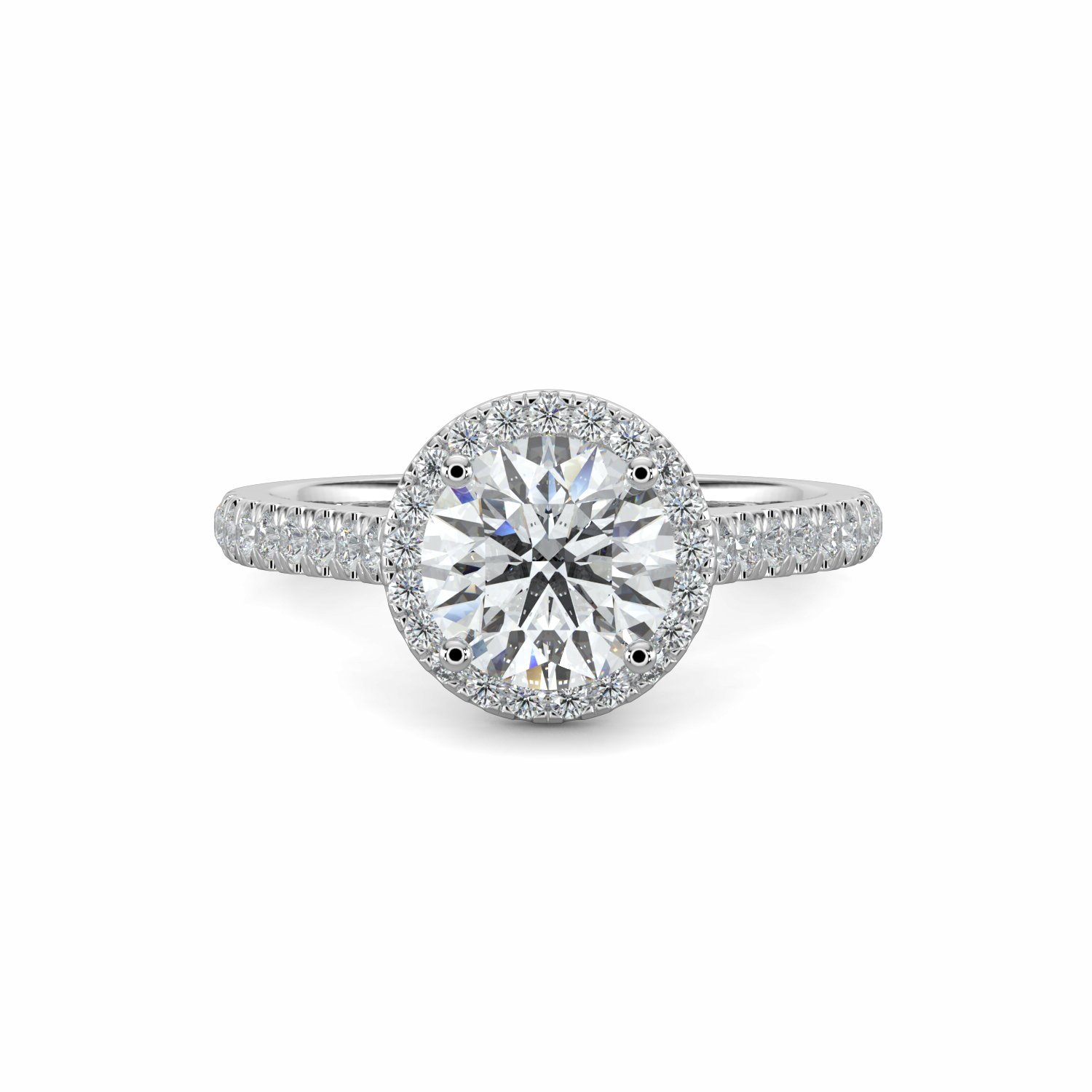 18K White Gold April Engagement Ring