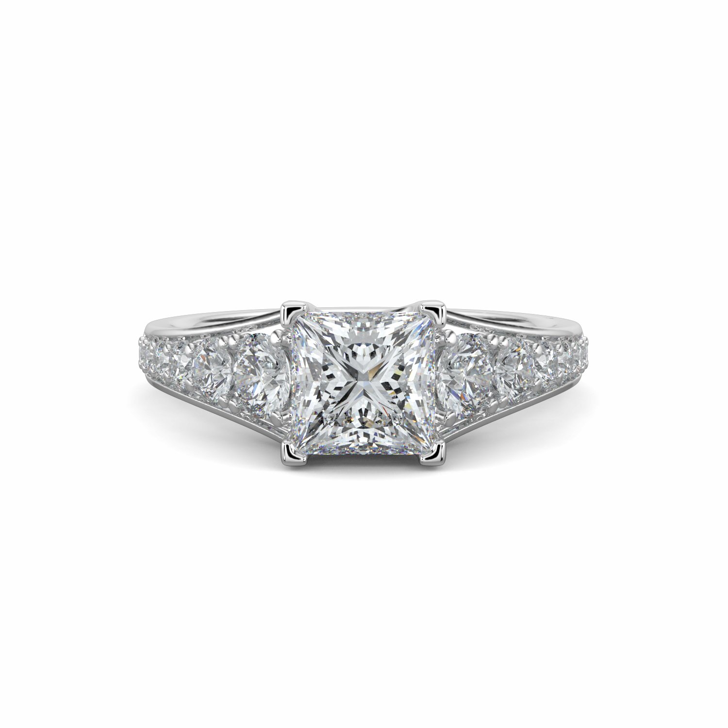 18K White Gold Celestine Engagement Ring