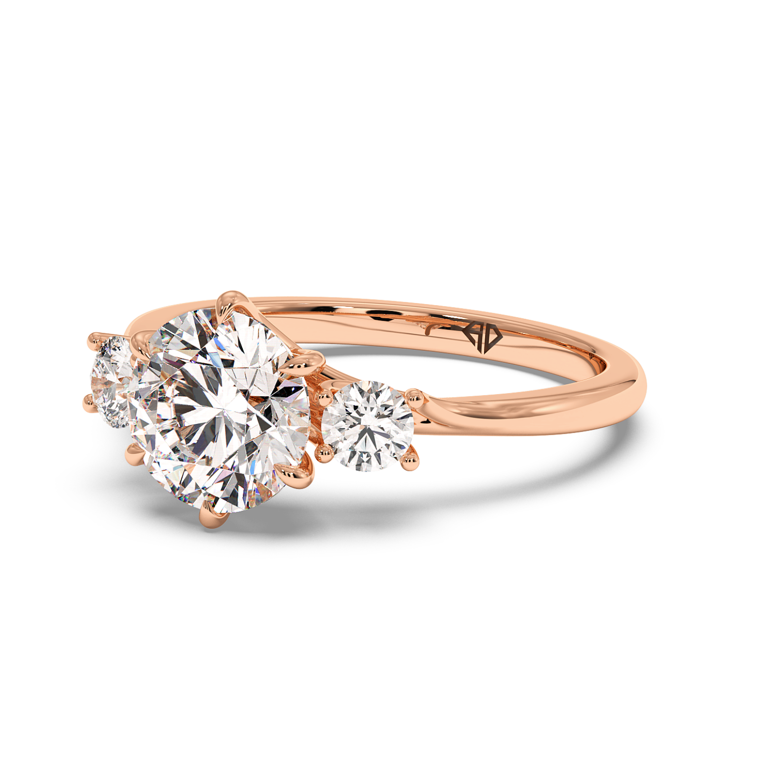 18K Rose Gold Dove Engagement Ring