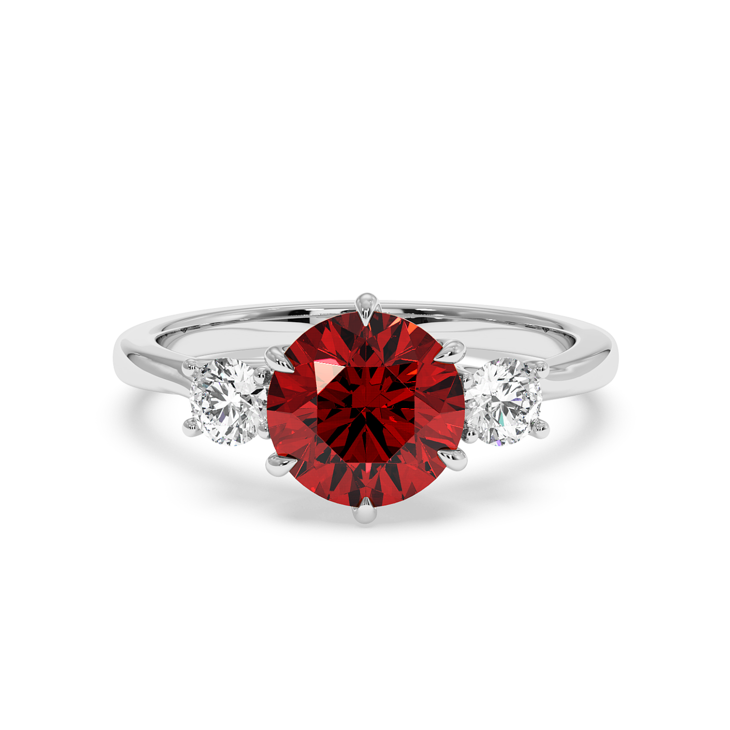 18K White Gold Dove Engagement Ring