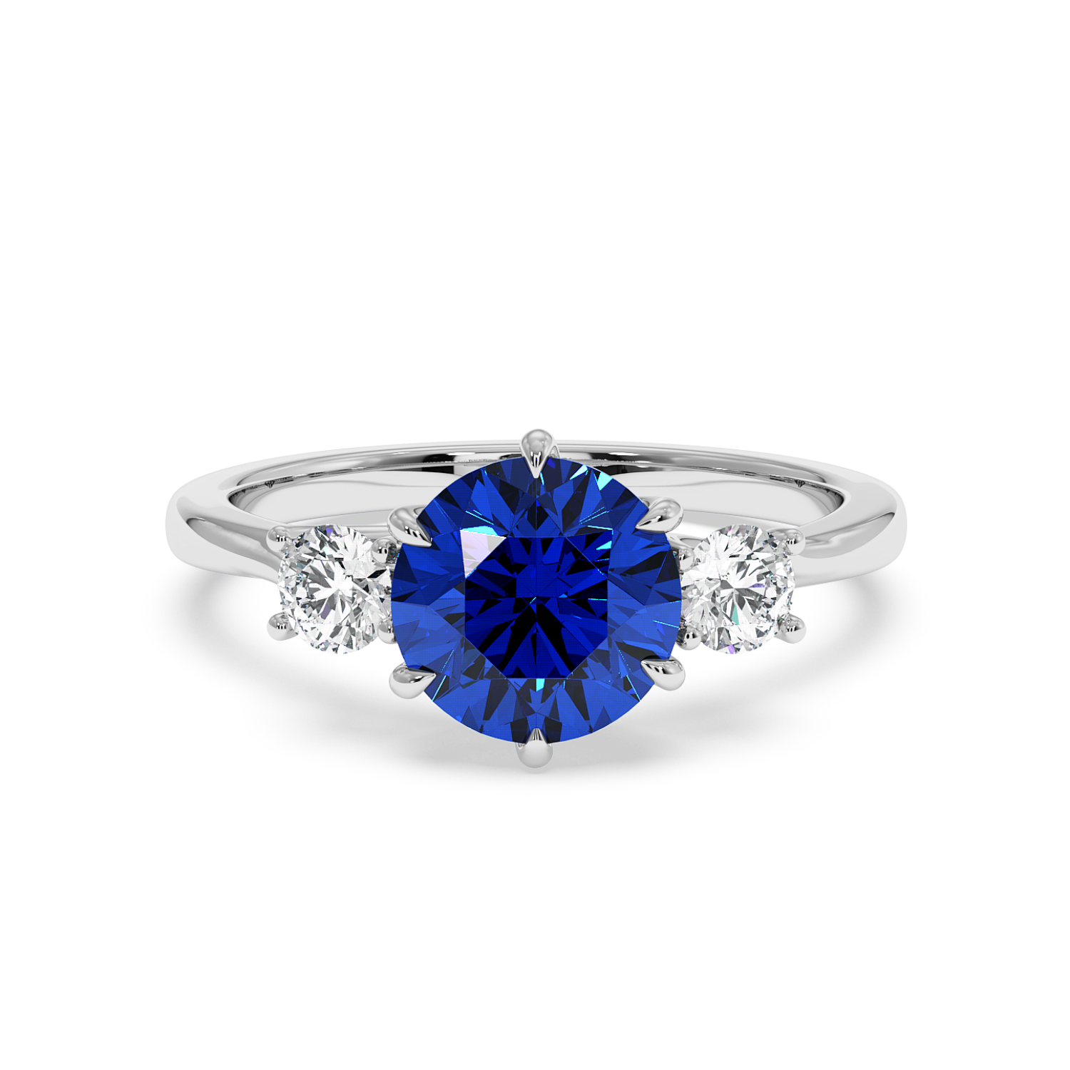 18K White Gold Dove Engagement Ring