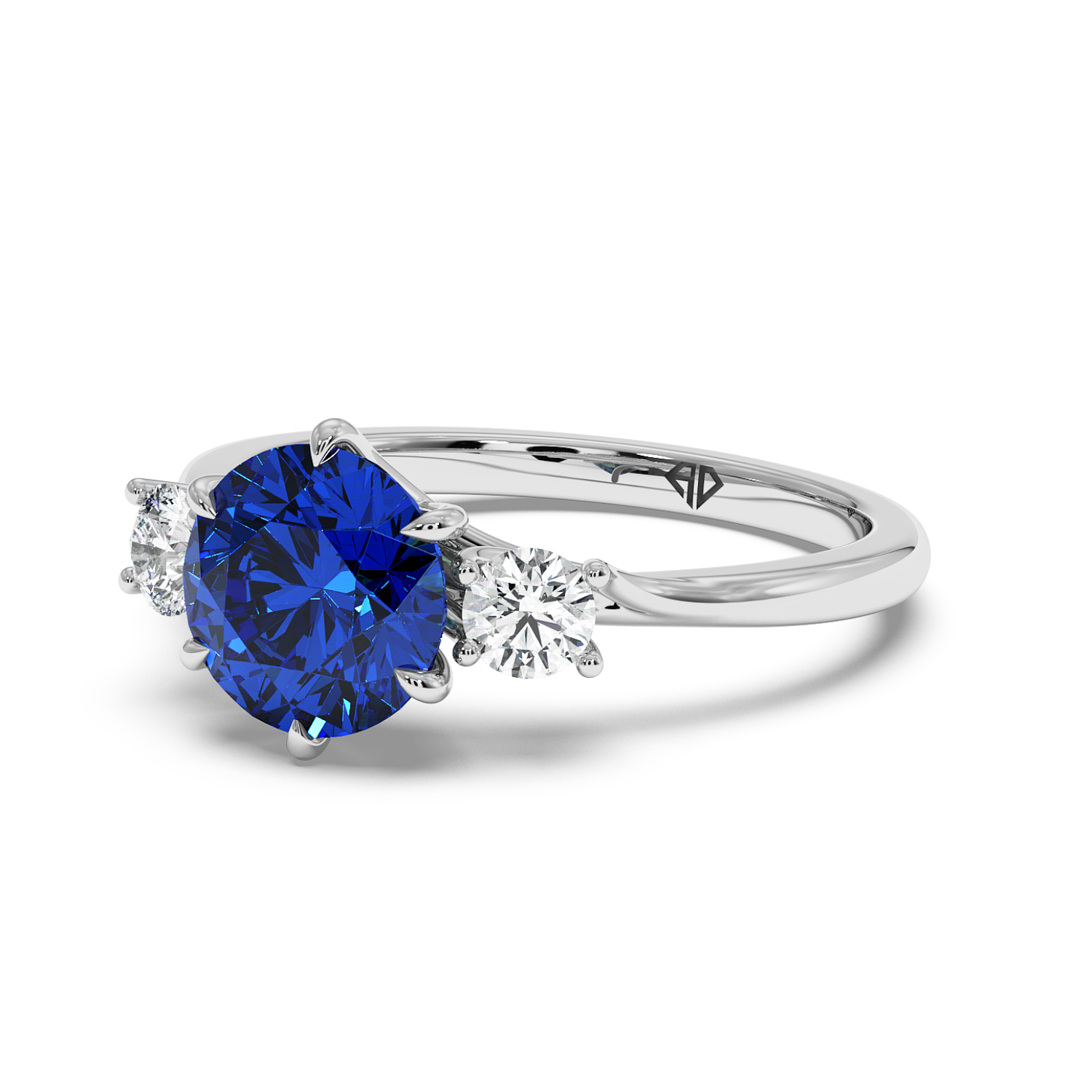 18K White Gold Dove Engagement Ring