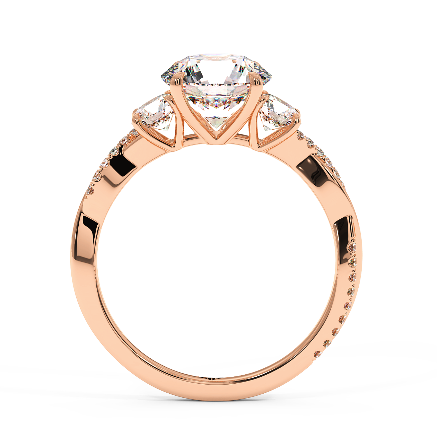 18K Rose Gold Posie Engagement Ring