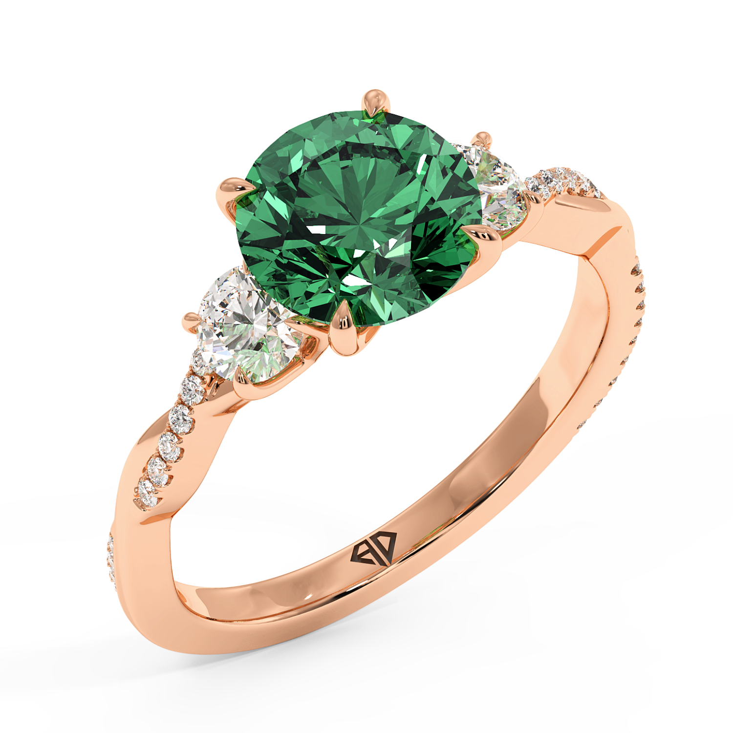 18K Rose Gold Posie Engagement Ring