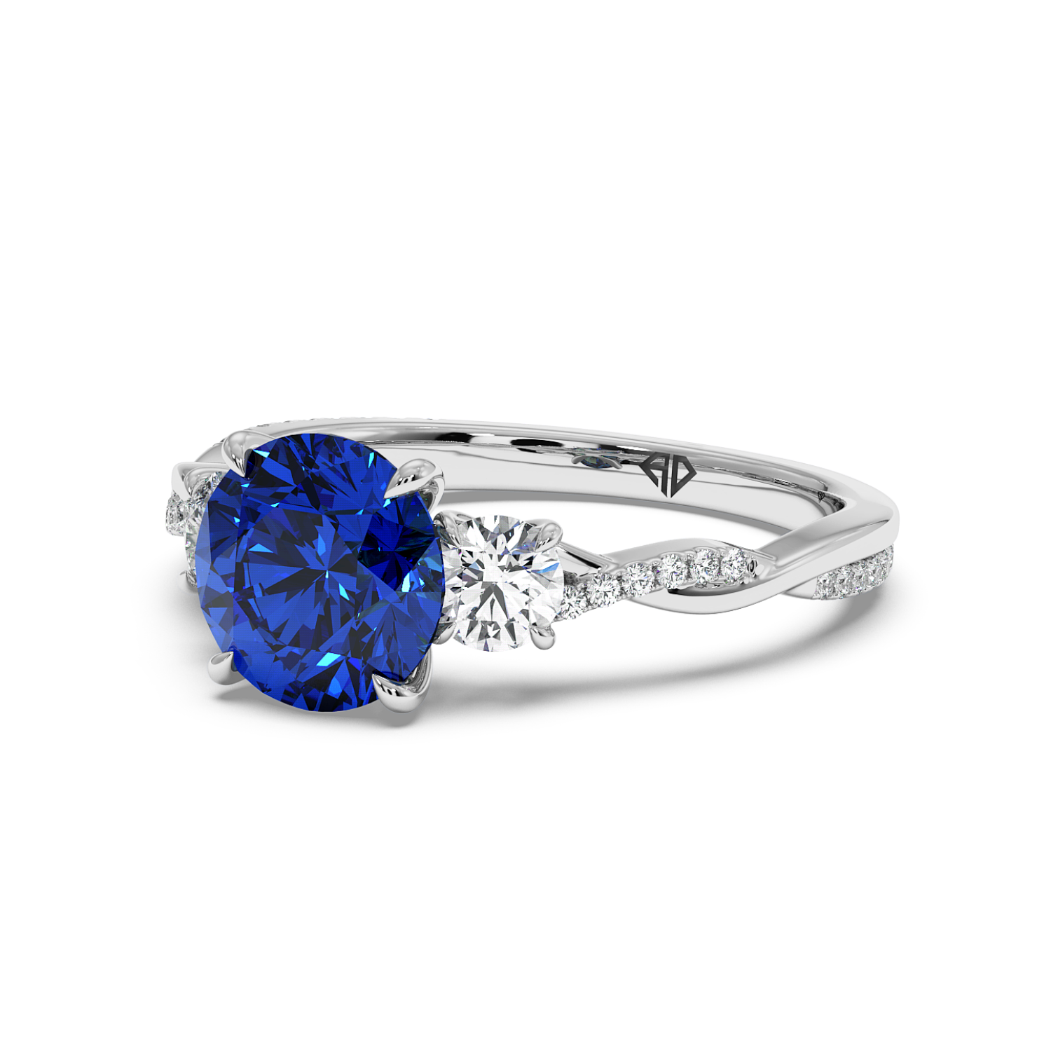 18K White Gold Posie Engagement Ring