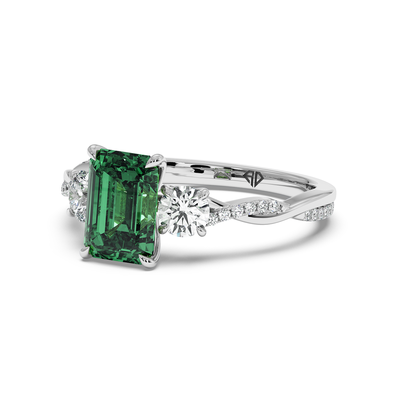 18K White Gold Posie Engagement Ring