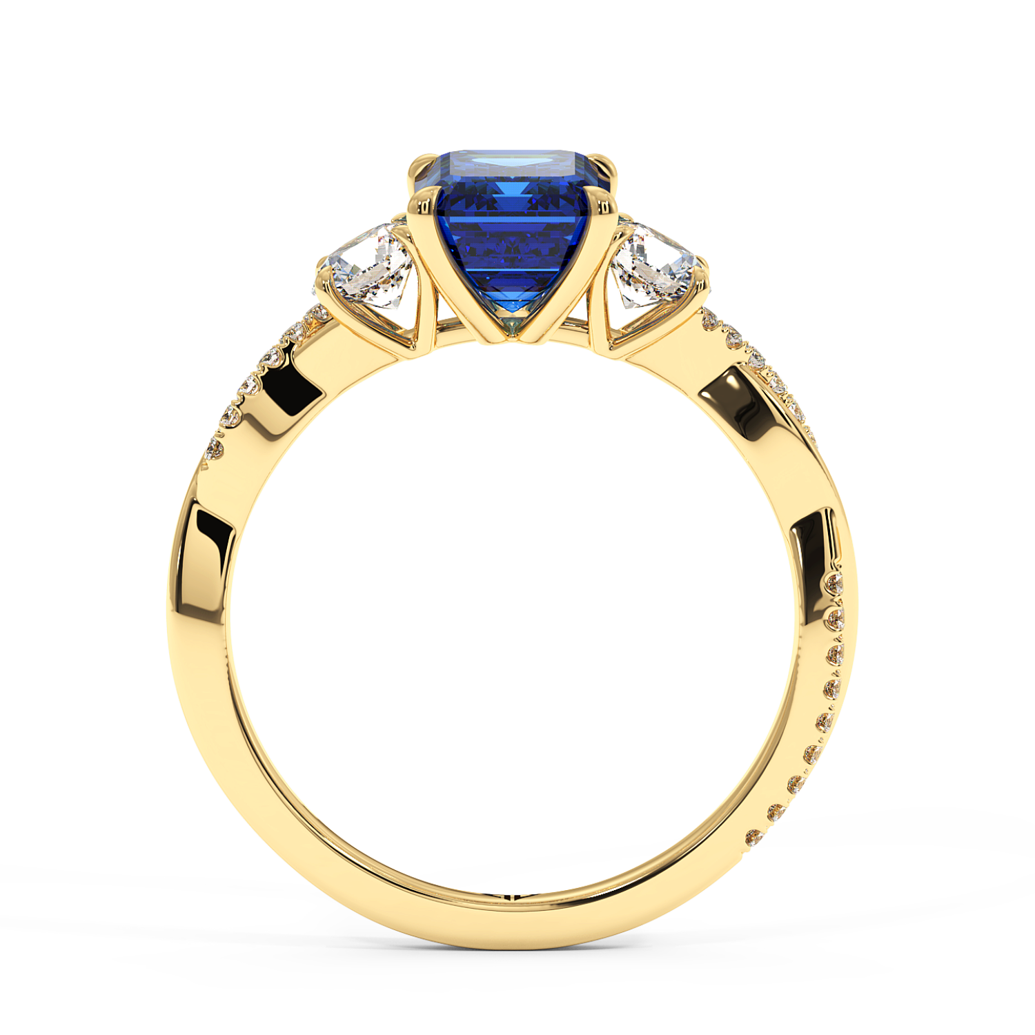 18K Yellow Gold Posie Engagement Ring