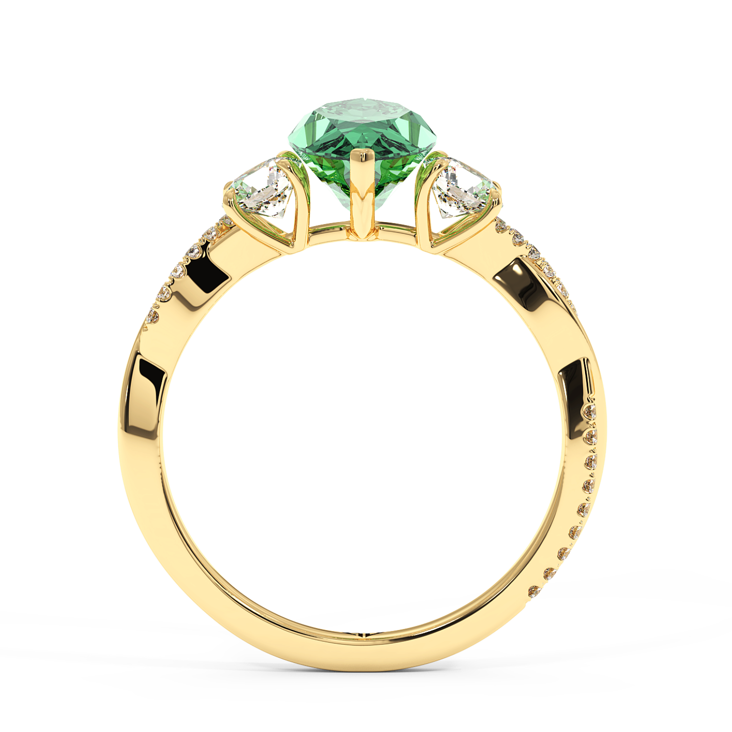 18K Yellow Gold Posie Engagement Ring