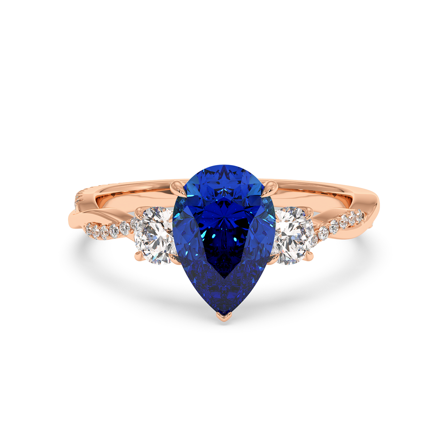 18K Rose Gold Posie Engagement Ring