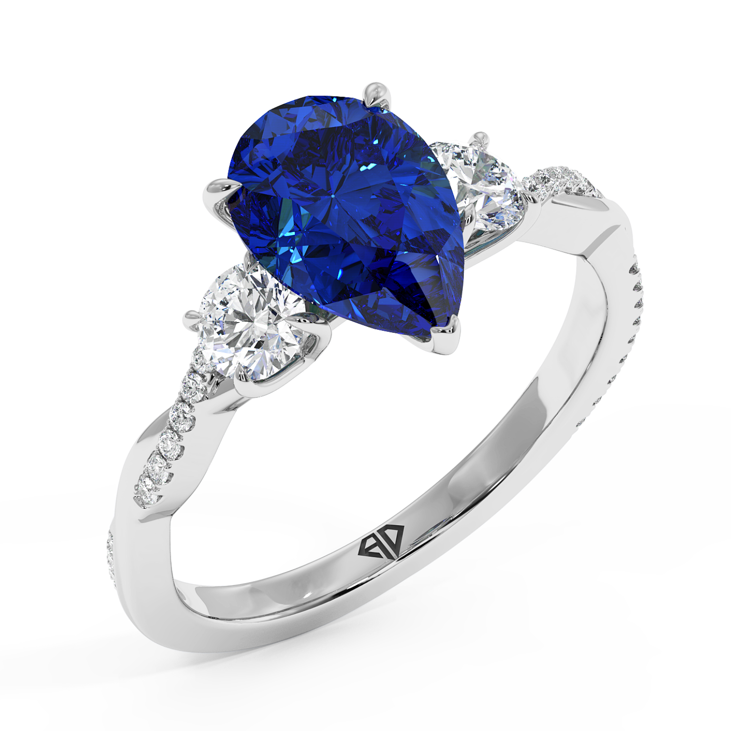 18K White Gold Posie Engagement Ring