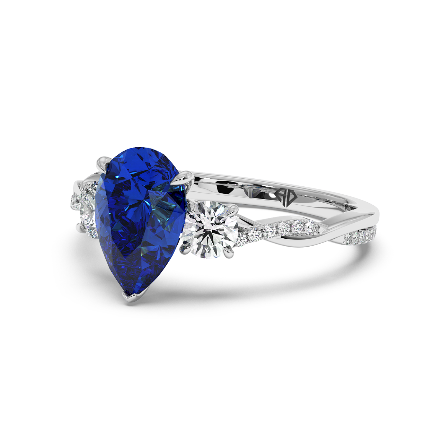 18K White Gold Posie Engagement Ring