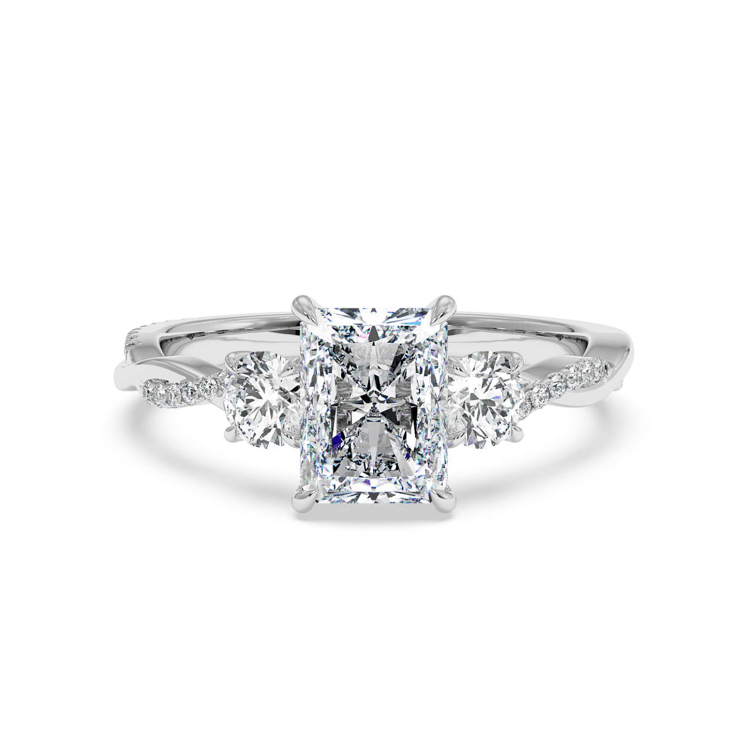18K White Gold Posie Engagement Ring
