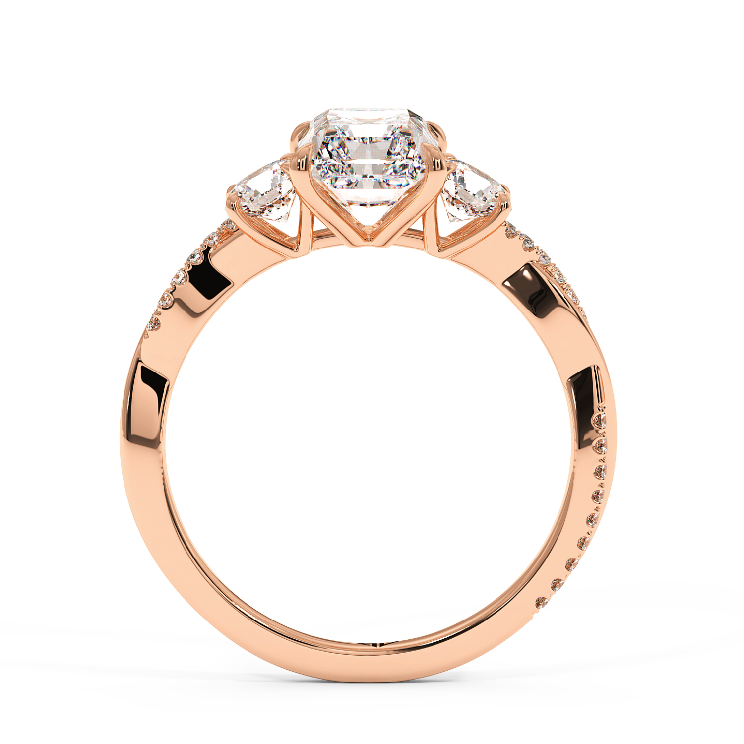 18K Rose Gold Posie Engagement Ring