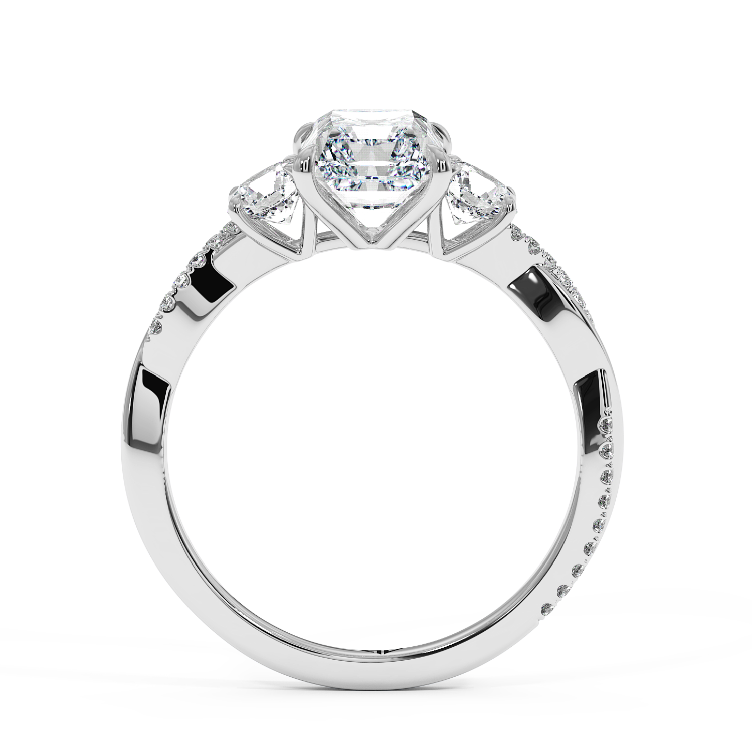 18K White Gold Posie Engagement Ring