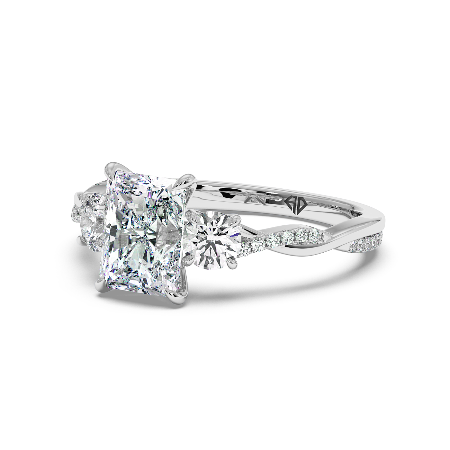 18K White Gold Posie Engagement Ring